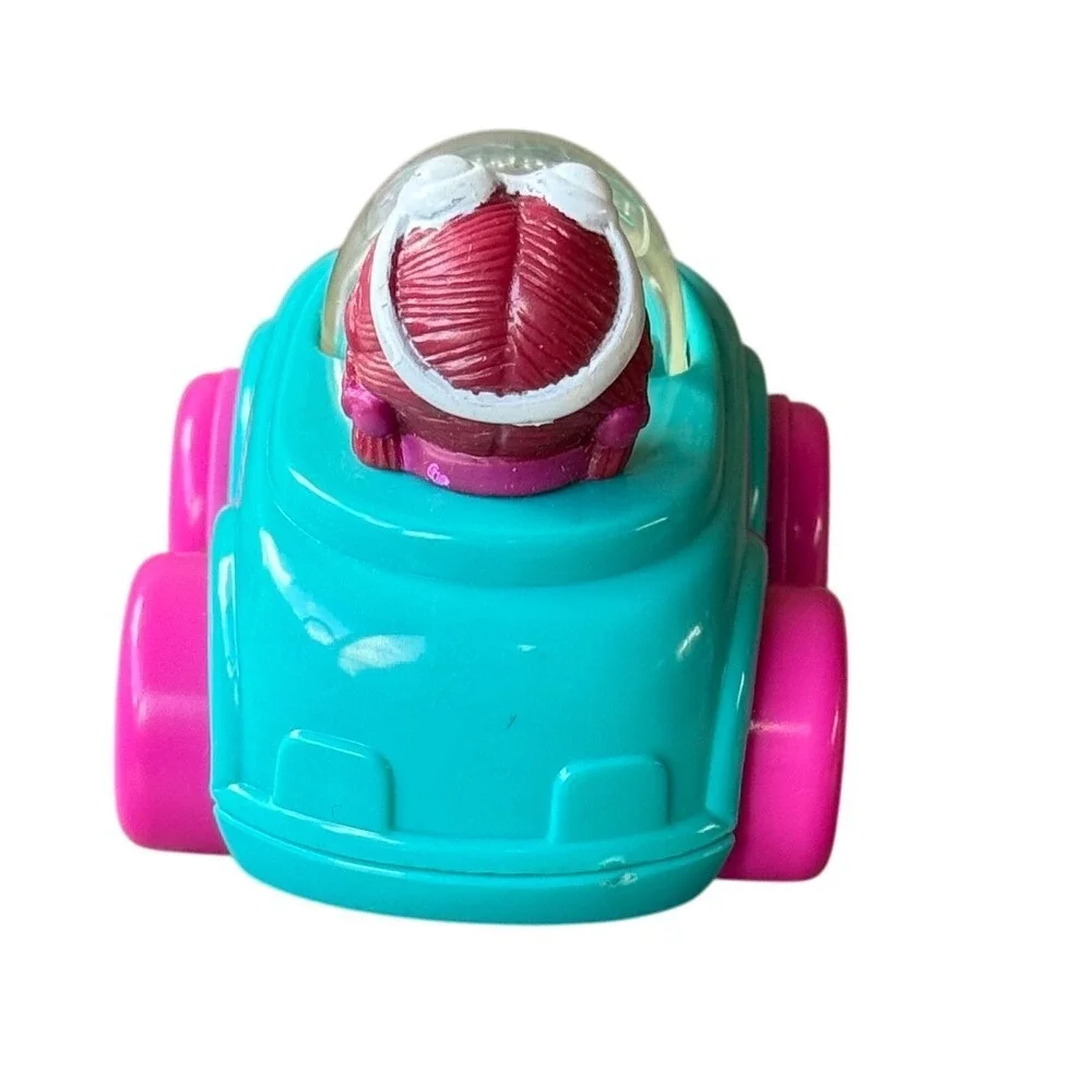 Fisher-Price Vintage Car‎ Toy Rolling Wheels Rattle Beads Girl Pilot 1996